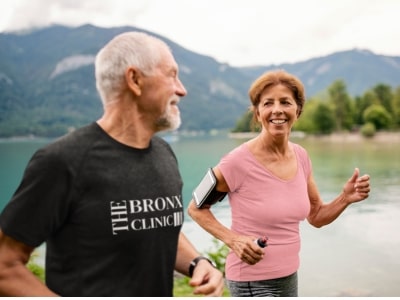 bronx clinic senior couple jogging